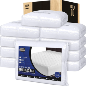 Elastic Fitted Quilted Mattress Pad/Protector Cover (Twin)