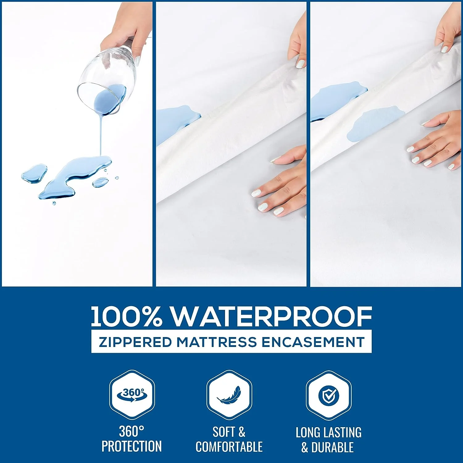 Waterproof and Bed Bug Proof Mattress Encasement | Bulk Pack of 10 (Twin XL)