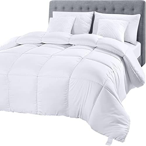 350 GSM Box Stitched Down Alternative Comforter by Simplyeveryday (Twin / White)