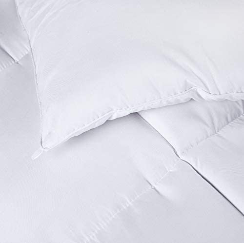 350 GSM Box Stitched Down Alternative Comforter by Simplyeveryday (Twin / White)