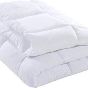 350 GSM Box Stitched Down Alternative Comforter by Simplyeveryday (Twin / White)