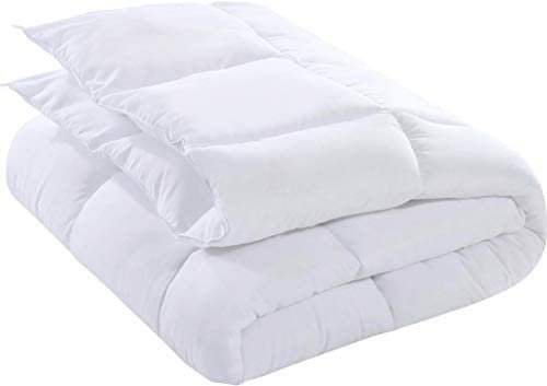 350 GSM Box Stitched Down Alternative Comforter by Simplyeveryday (Twin / White)