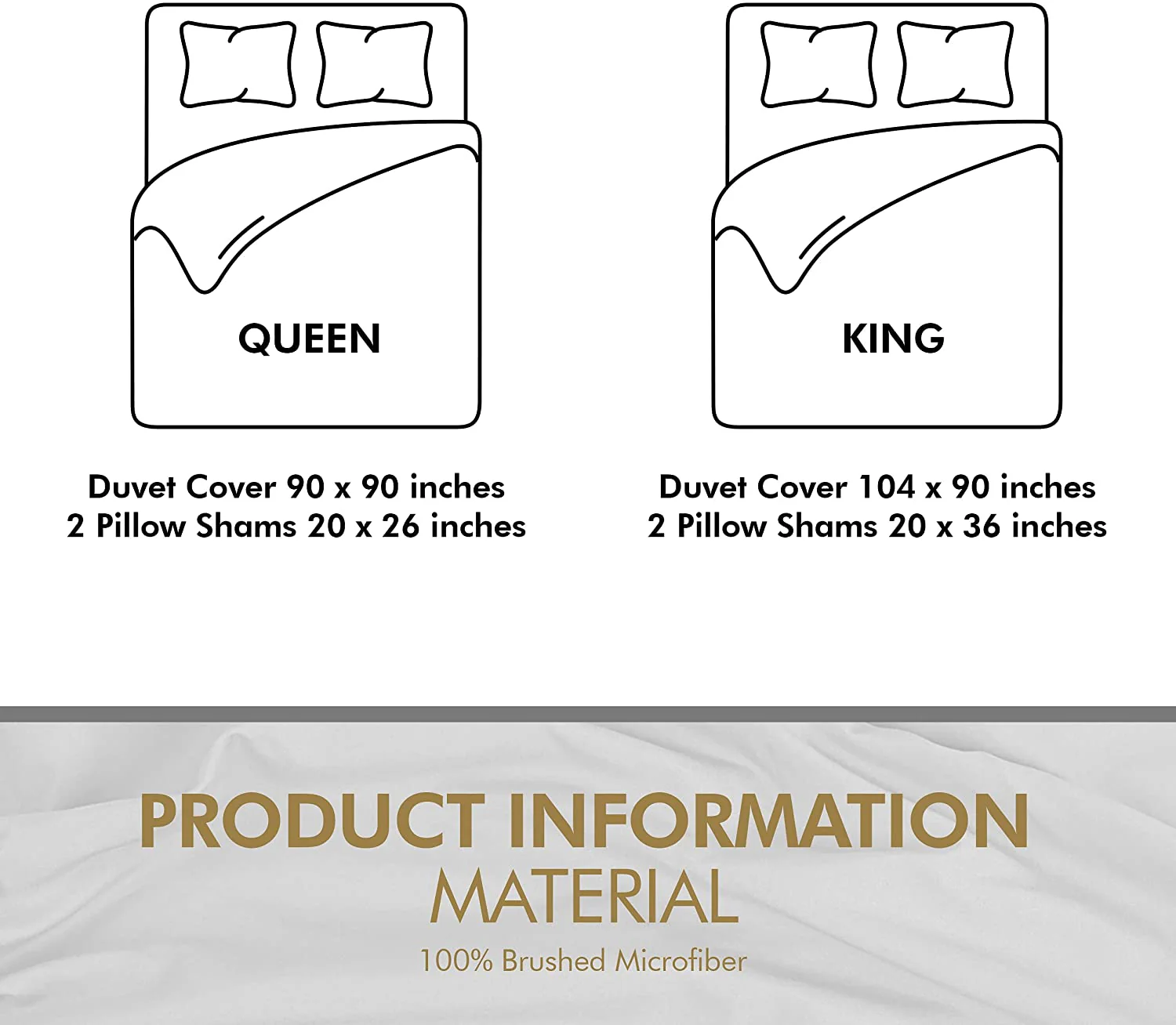 Luxury Duvet Cover Set - 3 Piece (Queen / Grey)