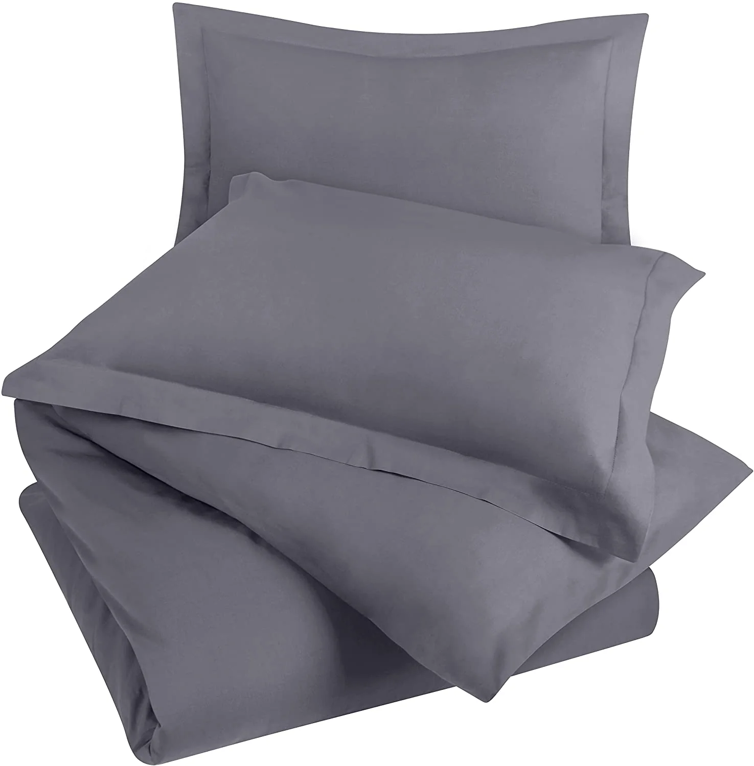 Luxury Duvet Cover Set - 3 Piece (Queen / Grey)