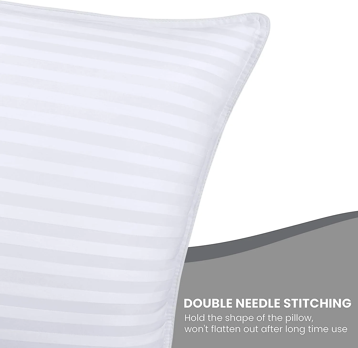 Bedding Premium Fiber-Filled Pillow – Bulk Pack for Hotels & Homes (Queen / White)