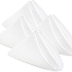 100% Polyester Dinner Napkins (17 X 17 Inches / White)