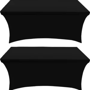 Stretchable Spandex Tablecloth (6 Feet / Black)