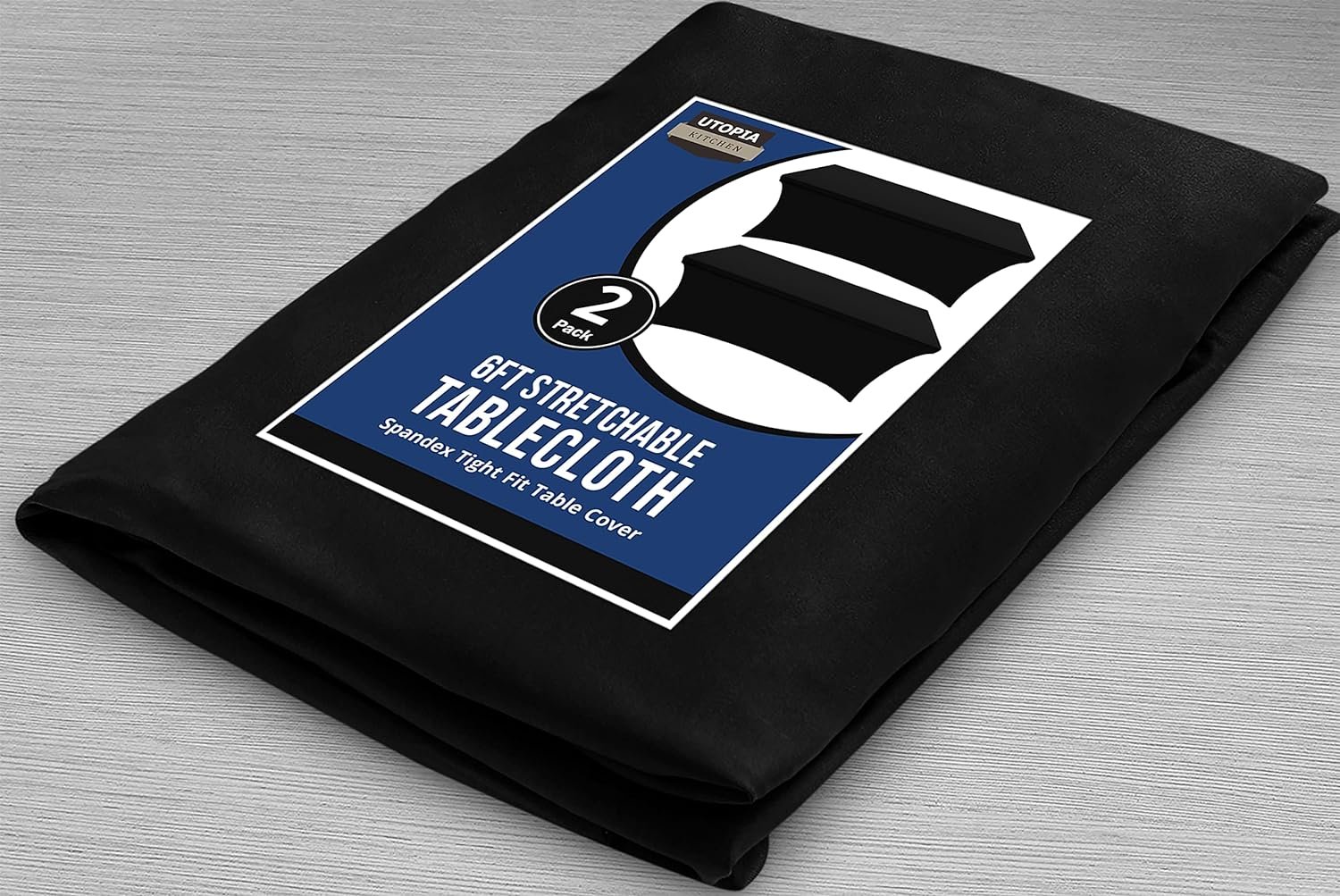 Stretchable Spandex Tablecloth (6 Feet / Black)