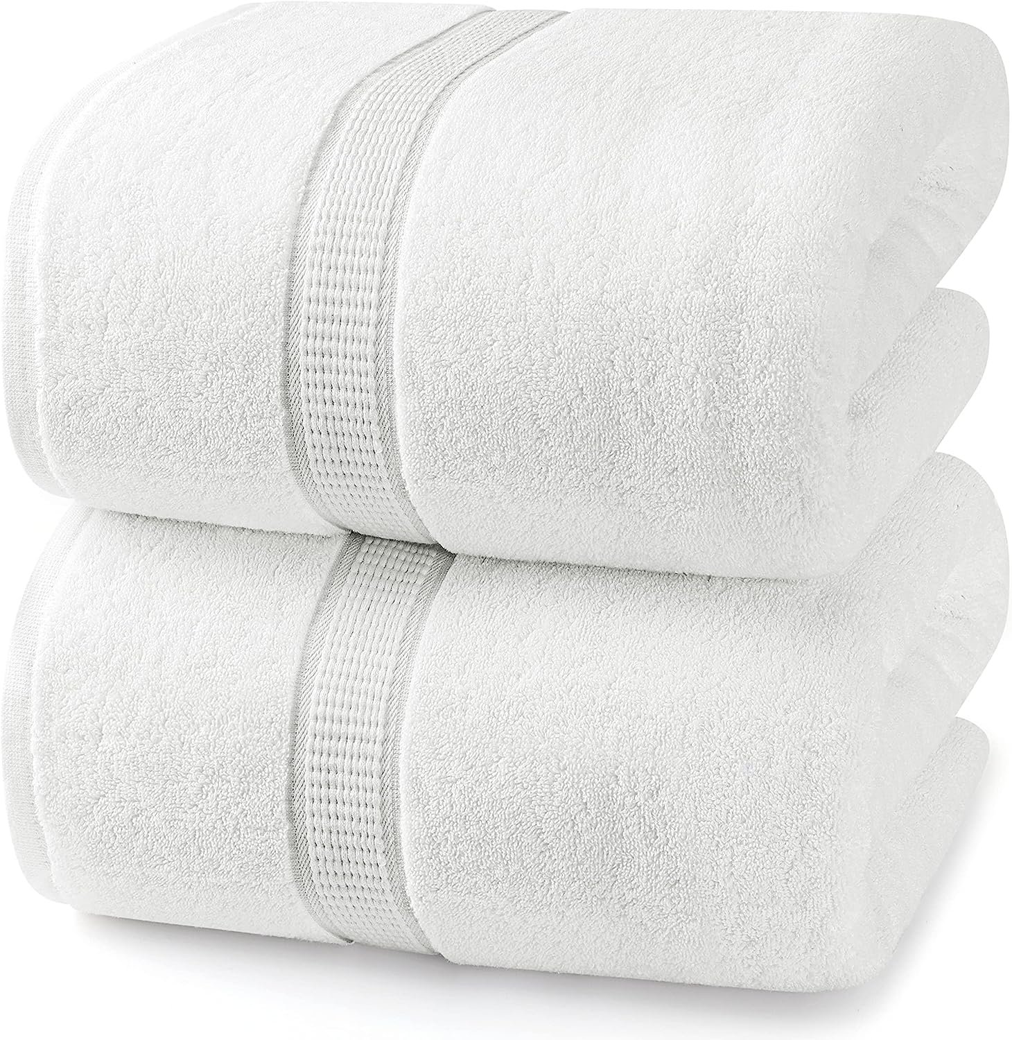 600 GSM Extra Large Luxury Bath Sheet (35 X 70 Inches / White)