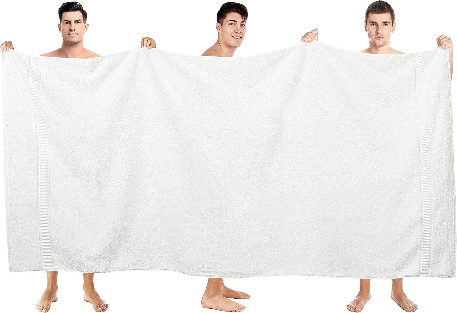 600 GSM Extra Large Luxury Bath Sheet (35 X 70 Inches / White)